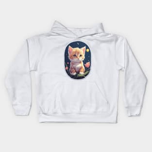 Night Kitten Kids Hoodie